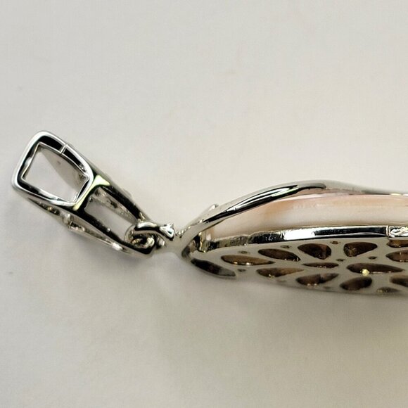 Rose Quartz Pendant with Rhinestone - Picture 10 of 13